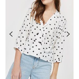 Topshop Polka Dot Blouse